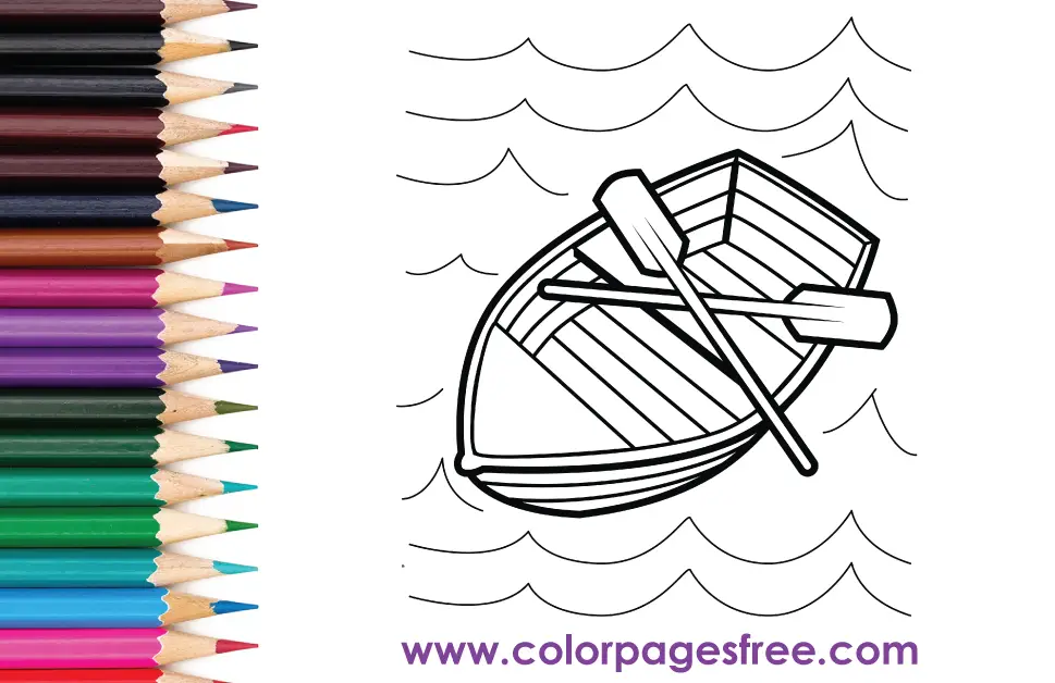 Row Boat Coloring Page 18
